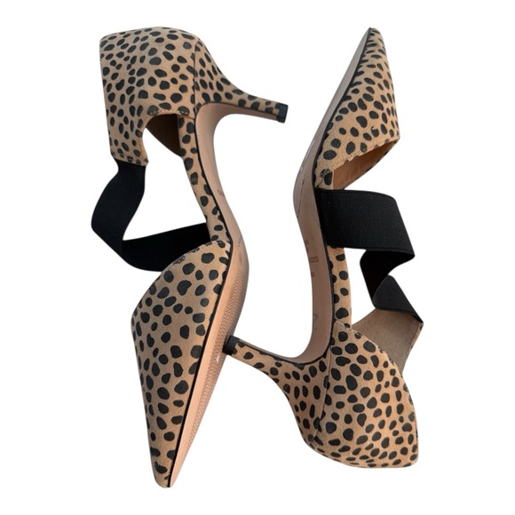 Corso Como Denice Leopard Print Leather Pointed Toe Kitten Heel Pump 8.5 EUC - Picture 3 of 9